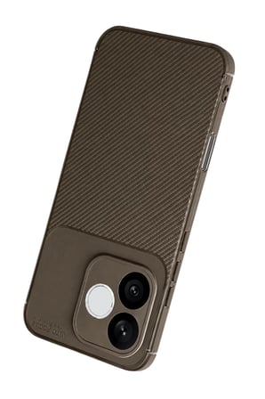 Huawei Honor 600 Lite Auto Focus Karbon Kapak - Kahverengi