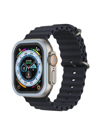Apple Watch Ultra 49mm Alüminyum Kasa Cam Ekran Koruyucu - Mavi