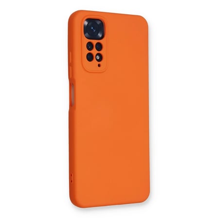 Redmi Note 11 Kılıf Nano içi Kadife Silikon - Turuncu