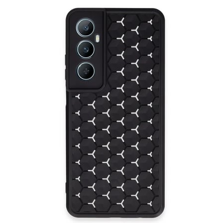 Realme C65 Kılıf Petek Silikon Kapak - Siyah