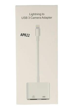APR22 Iphone Otg 2in1 - Beyaz