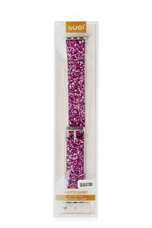 Apple Watch 38mm Starry Taşlı Kordon - Derin Mor