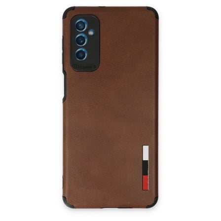 Samsung Galaxy M52 5G Kılıf Loop Deri Silikon - Kahverengi