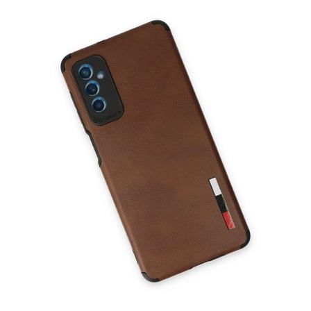 Samsung Galaxy M52 5G Kılıf Loop Deri Silikon - Kahverengi