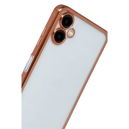 Samsung Galaxy A07 4G Razer Lensli Silikon - Çöl Titanyum