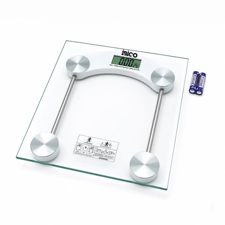 Dijital - Pilli Kare Banyo Baskül Terazi Tartı Lcd Ekran 180KG/0.1G 30X30CM İ11-025