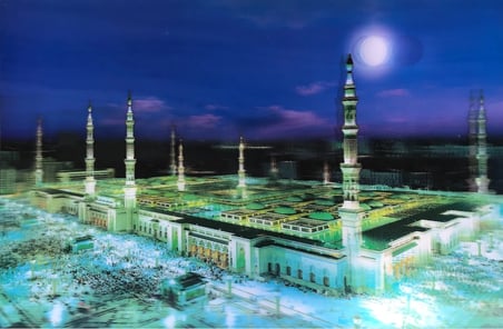 Mescid-i Nebevi Duvar Tablosu Resmi - İslami Hediye Seçeneği 40x60 Cm