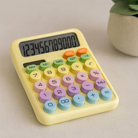 12 Haneli Güneş+Pil Daktilo Tuşlu Hesap Makinesi