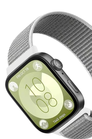 Huawei Fit 4 Hasırlı Cırtcırtlı Kordon - Beyaz