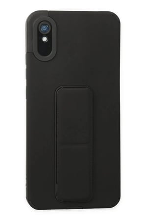 Xiaomi Redmi 9A Kılıf Mega Standlı Silikon - Siyah