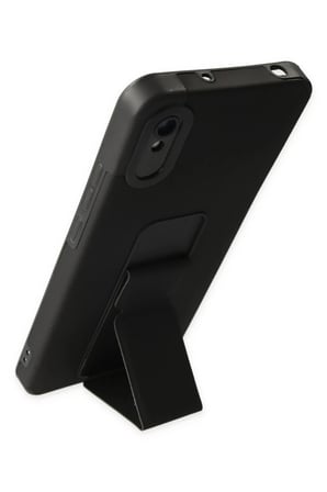 Xiaomi Redmi 9A Kılıf Mega Standlı Silikon - Siyah