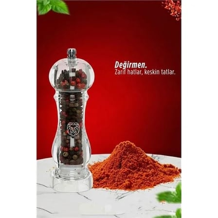 Alistair Serisi Kristal Akrilik Seramik Dişli Ayarlanabilir Lüks Baharat Öğütücü 16 Cm 722917