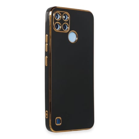 Realme C25Y Kılıf Volet Silikon - Siyah