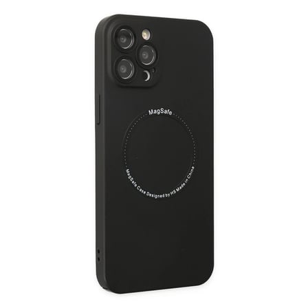 Apple iPhone 12 Pro Kılıf Jack Magneticsafe Lens Silikon - Siyah