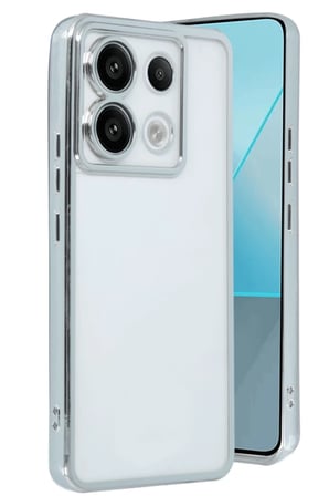 Xiaomi Redmi Note 13 Pro 4G Kılıf Razer Lensli Silikon - Gümüş