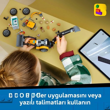 Sarı Kazıcı Yükleyici Yapım Oyuncağı 60480