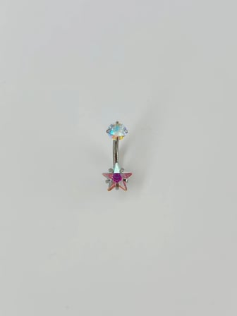 Yıldız Detaylı Göbek Piercing - Pg0029