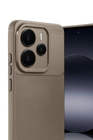 Xiaomi Note 14 5G Auto Focus Karbon Kapak - Kahverengi