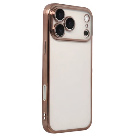 iPhone 17 Pro Razer Lensli Silikon - Çöl Titanyum