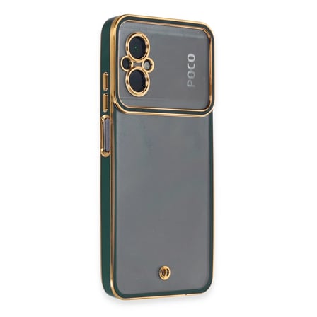 Poco M5 Kılıf Liva Lens Silikon - Yeşil