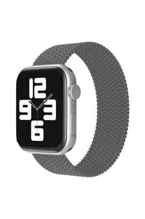 Apple Watch 38mm Ayarlı Solo Silikon Kordon - Gri