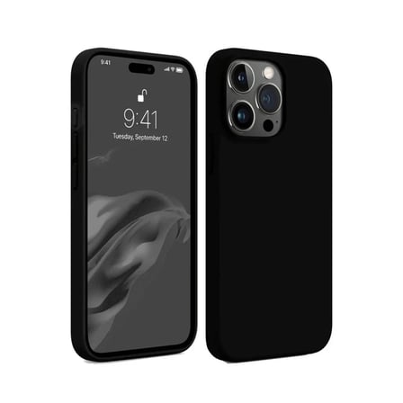 Apple iPhone 15 Pro Max Kılıf First Silikon - Siyah