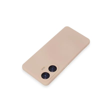 Realme C55 Kılıf Nano içi Kadife Silikon - Pudra