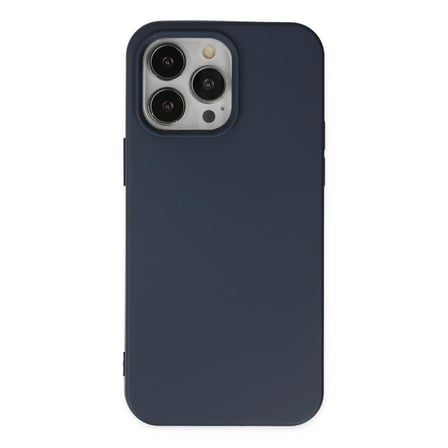 iPhone 14 Pro Kılıf Nano içi Kadife Silikon - Lacivert