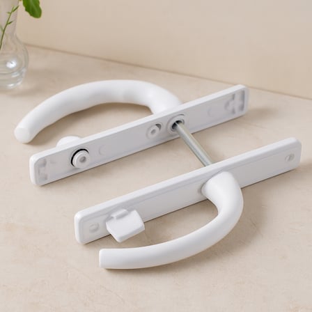 PVC Banyo-WC Kilitli Kapı Kolu Beyaz