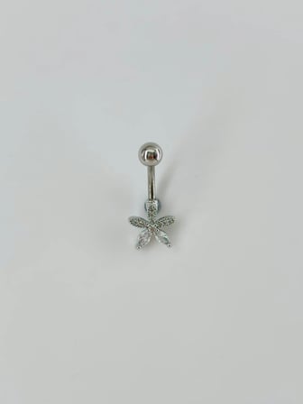 Çiçek Detaylı Göbek Piercing - Pg0028