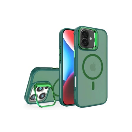 Joko Apple iPhone 16 Flet Lens Magsafe Kapak - Koyu Yeşil