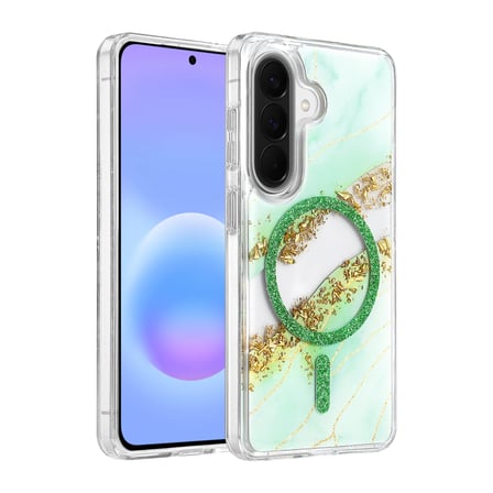 Onegif Samsung Galaxy A57 5g Lotus Simli Magsafe Kapak - Yeşil