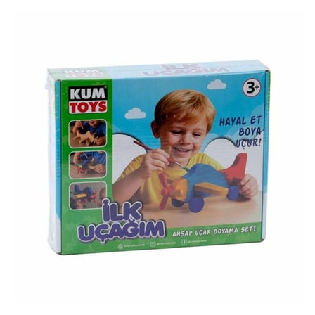 KM İlk Uçağım Ahşap Boyama Seti