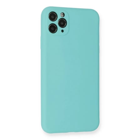 iPhone 11 Pro Max Kılıf Nano içi Kadife Silikon - Turkuaz