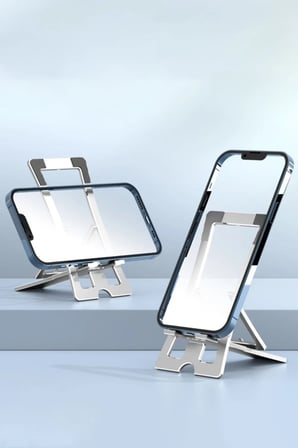Konfulon CM23 Ayarlanabilir Katlanabilir Masaüstü Telefon Tutucu - Gümüş