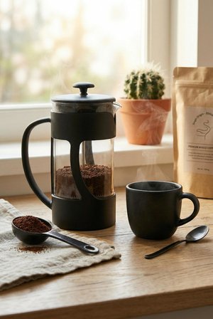 ml Borosilikat Cam French Press & Siyah Modern Kahve Ve Bitki Çayı Demleme Gereci