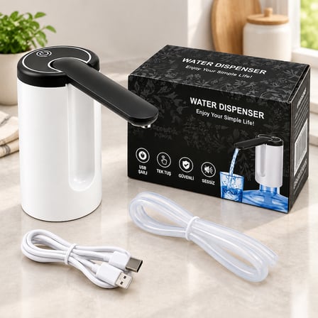 USB Şarjlı Otomatik Damacana Su Pompası 800mAh
