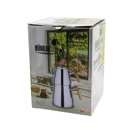 Aile Boy Çelik Çaydanlık Seti (1.5L + 2.75L) - Kendinden Süzgeçli