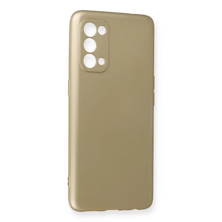 Oppo Reno 5 Kılıf First Silikon - Gold