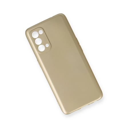 Oppo Reno 5 Kılıf First Silikon - Gold