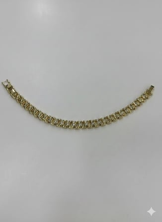 Zirkon Taşlı Pirinç Cm Bileklik 17+2 Cm  - Kbl0409