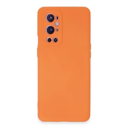 One Plus 9 Pro Kılıf Nano içi Kadife Silikon - Turuncu