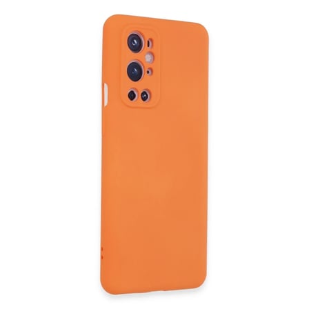 One Plus 9 Pro Kılıf Nano içi Kadife Silikon - Turuncu