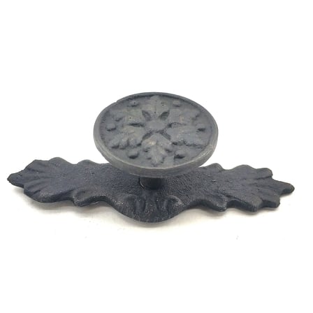 Mobilya Makasları Antika Tarz Dekoratif Pirinç Çiçek Düğme 27x70 mm, Oksit