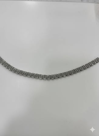 Rodyum Çelik  Erkek Çelik Bileklik Boy 21.5 Cm / En 0.8 Mm  - Ebl0037