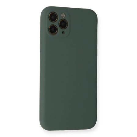 iPhone 11 Pro Kılıf Nano içi Kadife Silikon - Koyu Yeşil