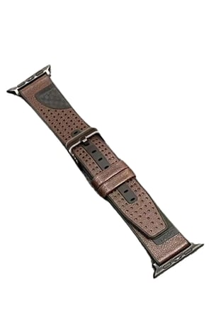 Movenchy Apple Watch 45mm Buff Deri Kordon - Kahverengi