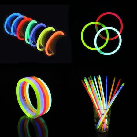 Parti Süsleme Malzemeleri Glow Fosforlu Neon Bileklik 50 Adet