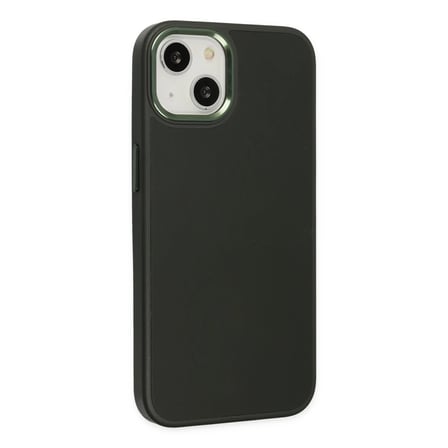 iPhone 14 Plus Kılıf Asya Deri Silikon - Koyu Yeşil