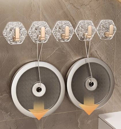 Lüks 5’li Duvar Askısı Banyo Mutfak İçin Havlu Askılık